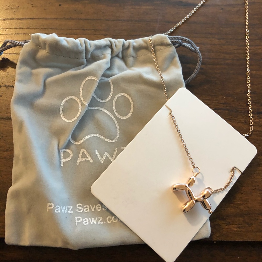 Balloon animal dog necklace